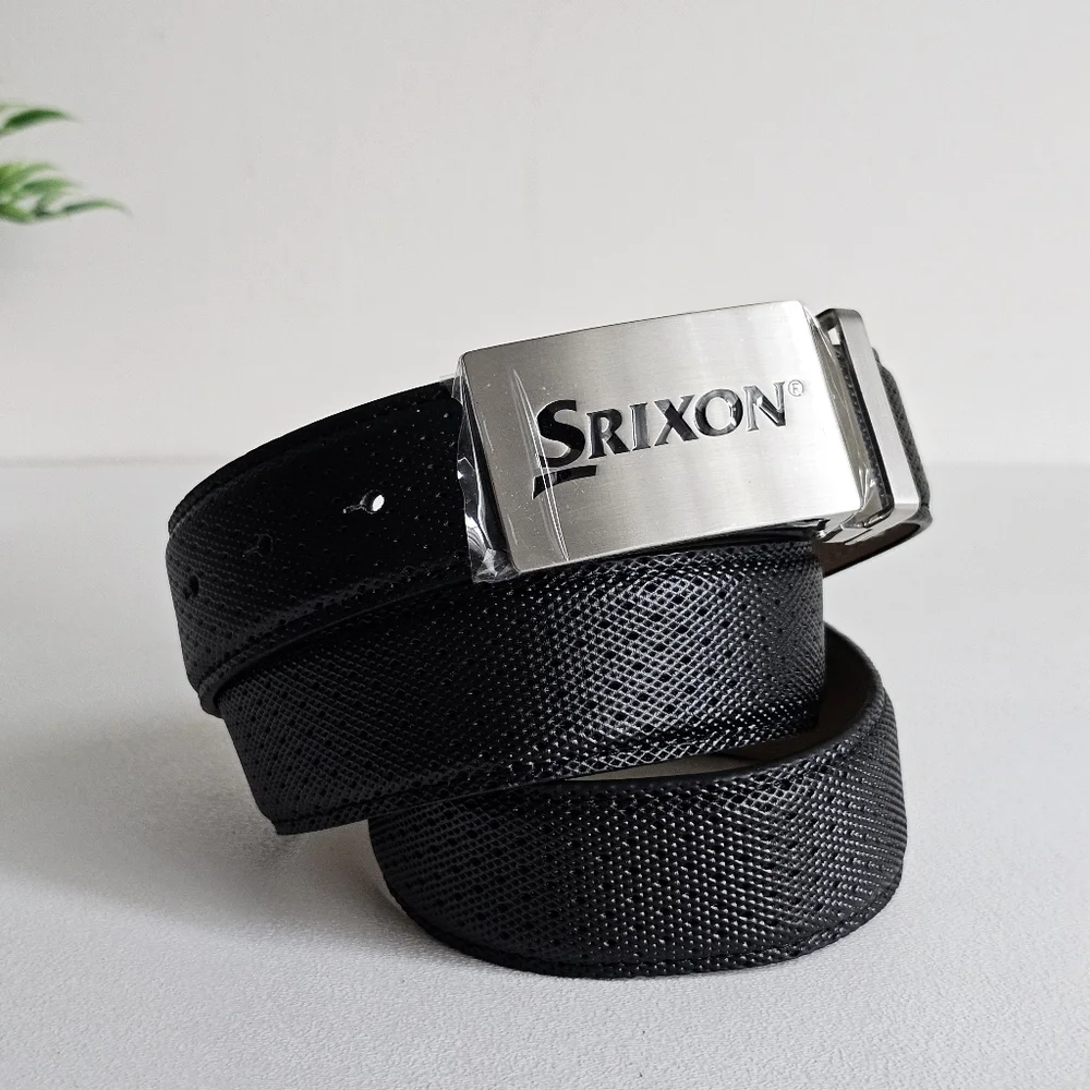 🆕 Srixon x Druh Genuine Leather Golf Belt Adjustable 30–40, Rare & Collectible
